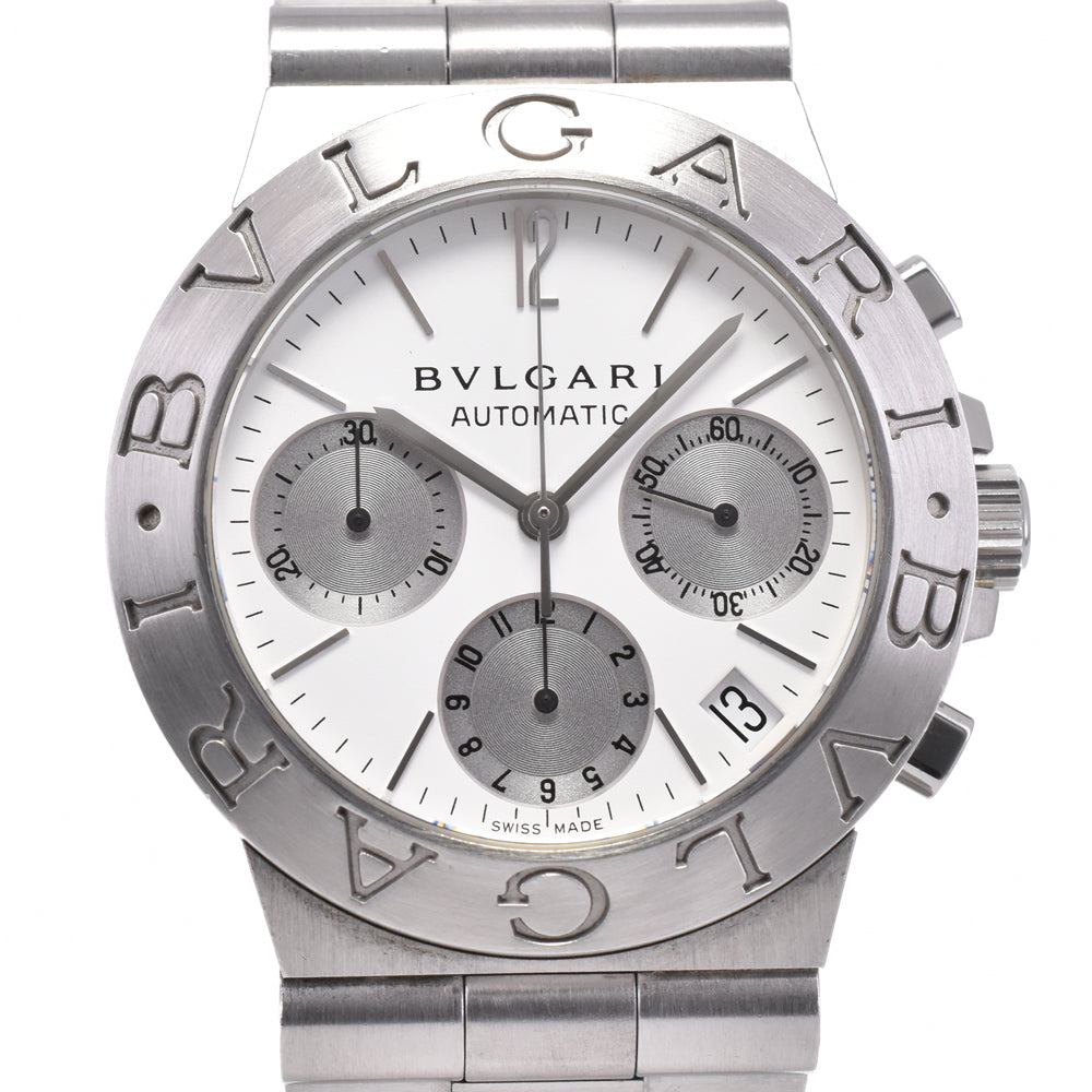 BVLGARI Diagono Sports CH35S AUTO Chronograph Date White / Silver Dial Automatic Men's
 Watch G#144764