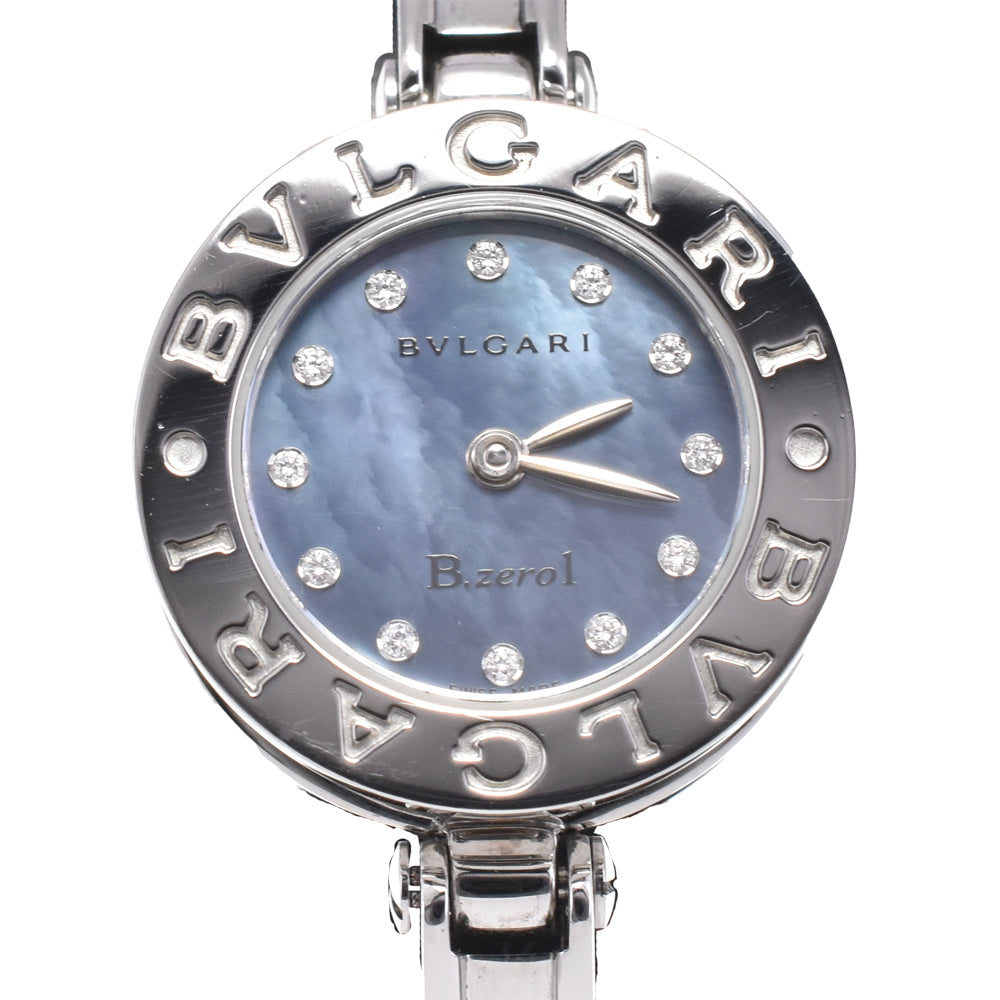 BVLGARI B.zero1 BZ22S 12P diamond Blue shell Dial Quartz Ladies
 Watch H#144766