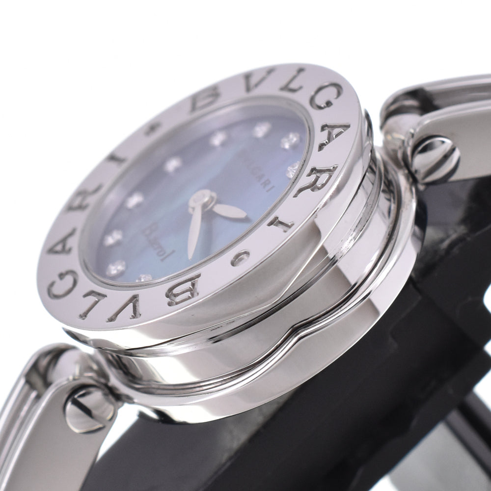 BVLGARI B.zero1 BZ22S 12P diamond Blue shell Dial Quartz Ladies
 Watch H#144766