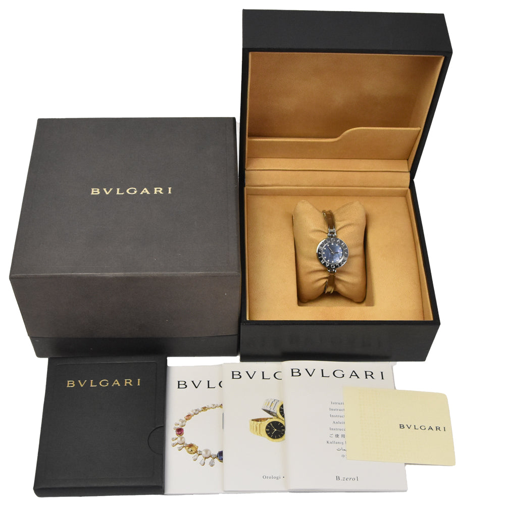 BVLGARI B.zero1 BZ22S 12P diamond Blue shell Dial Quartz Ladies
 Watch H#144766