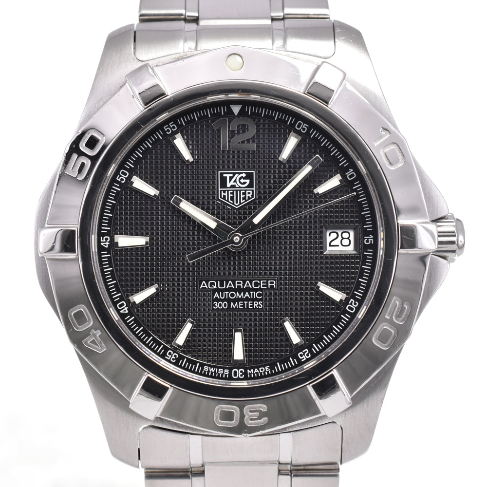TAG HEUER Aqua racer WAF2110 Date 300M black Dial Automatic Men's
 Watch G#144777