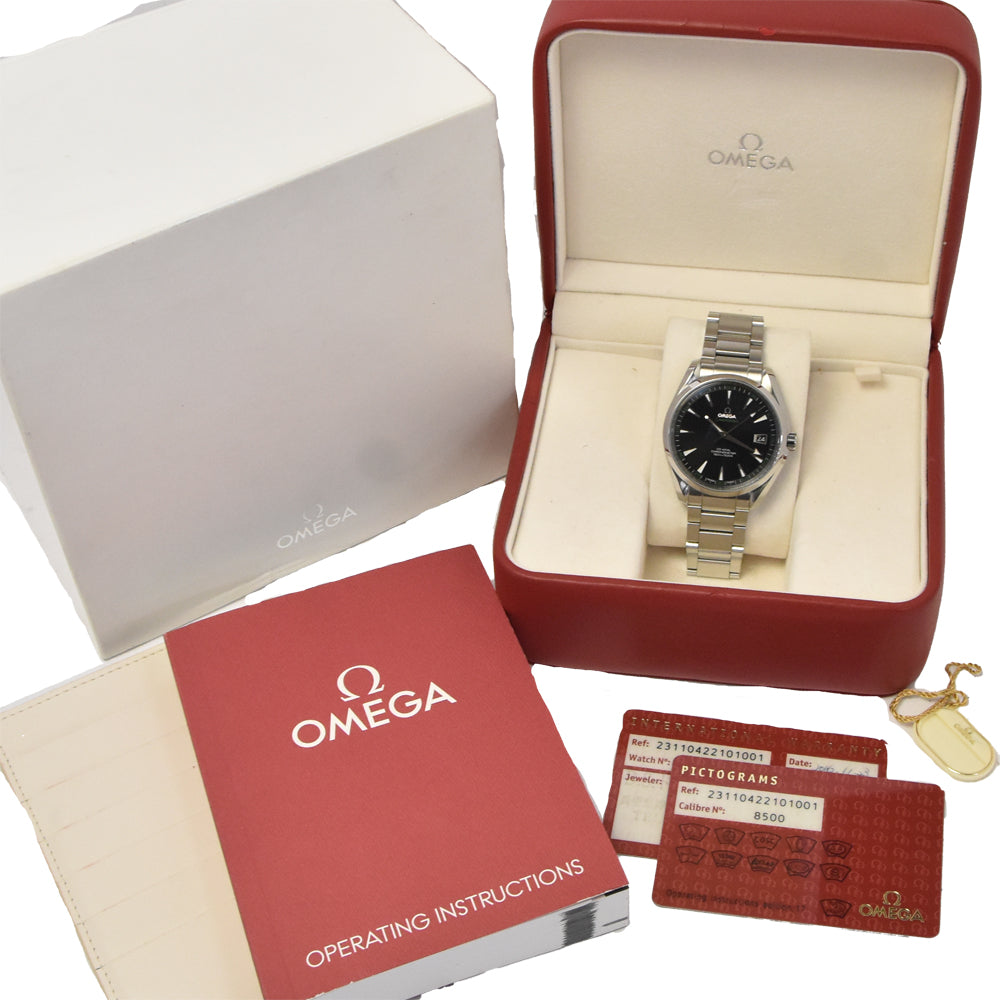 with paper OMEGA Seamaster Aqua Terra 231.10.42.21.01.001 black Dial Automatic Men's
 Watch G#144781