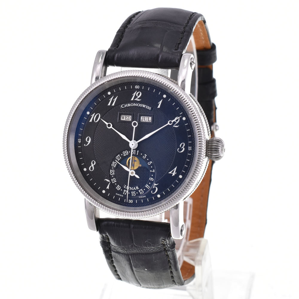 Chronoswiss Luna CH9323 Moon phase Triple calendar black Dial Automatic Men's
 Watch E#144787