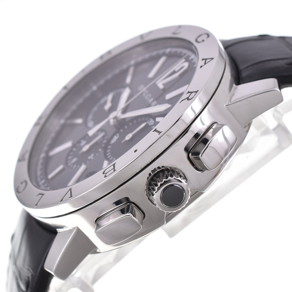 with paper BVLGARI Bvlgari Bvlgari BB41SCH Chronograph black Dial Automatic Men's
 Watch H#144790
