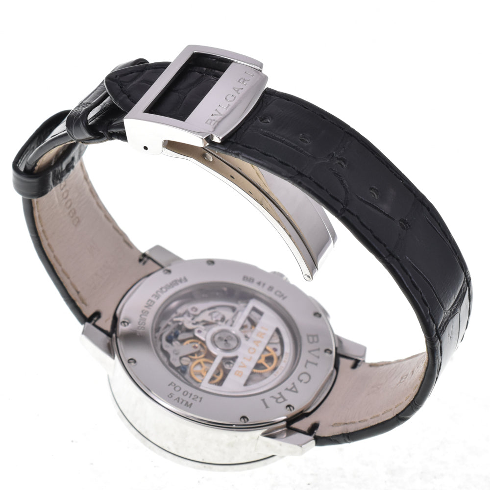 with paper BVLGARI Bvlgari Bvlgari BB41SCH Chronograph black Dial Automatic Men's
 Watch H#144790