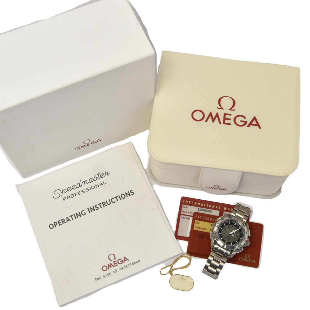 with paper OMEGA Speedmaster Skywalker X-33 3290.50 Digiana gray Dial Quartz Men's
 Watch E#144791