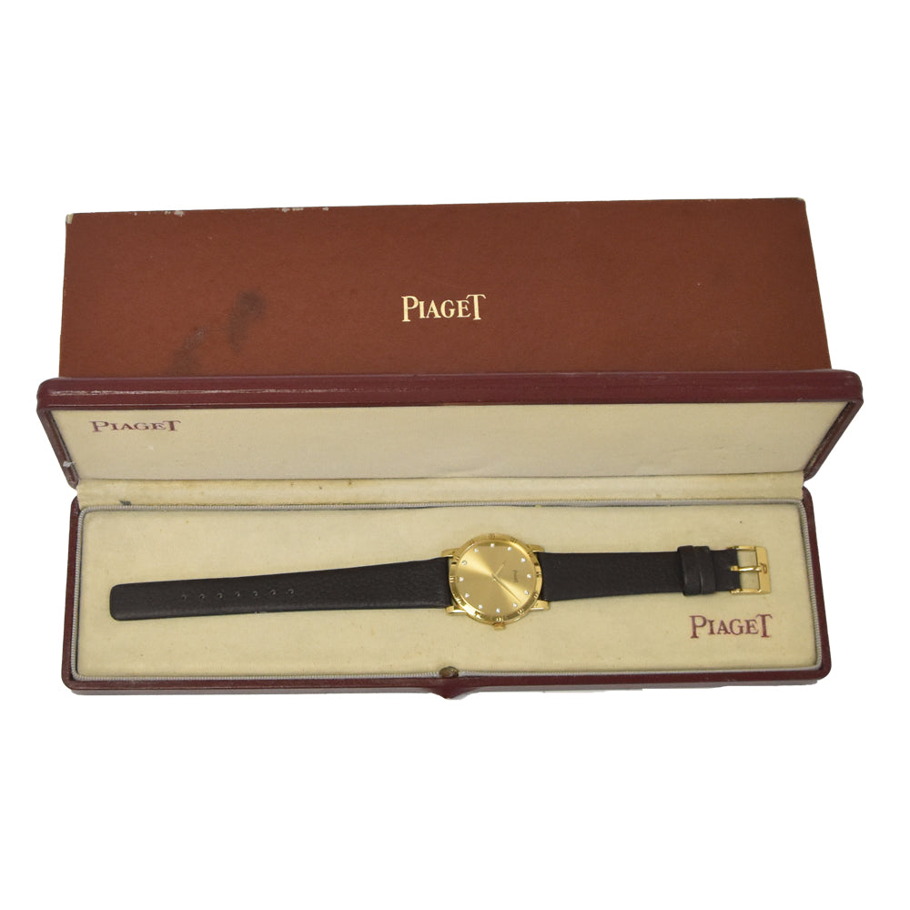PIAGET dancer 94023 K18YG 12P Diamond gold Dial Hand Winding Men's
 Watch H#144795