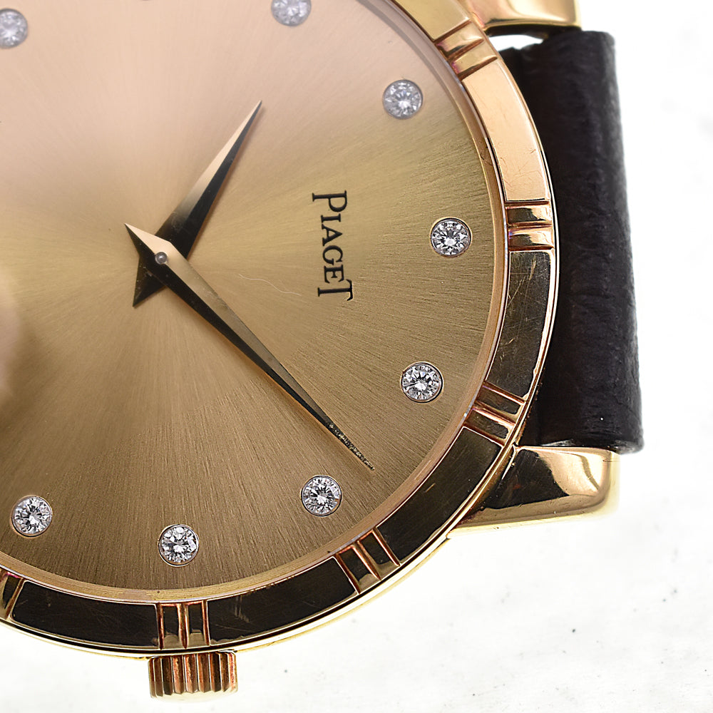 PIAGET dancer 94023 K18YG 12P Diamond gold Dial Hand Winding Men's
 Watch H#144795