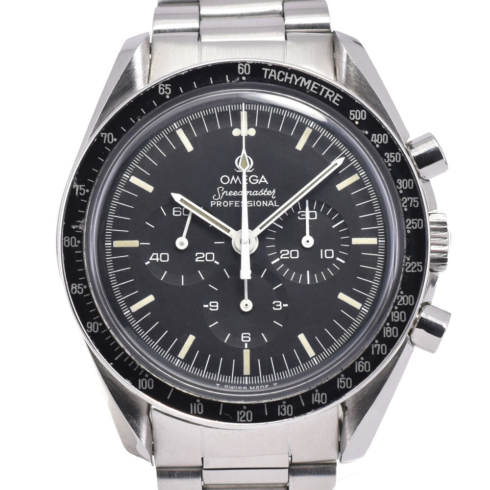 with paper OMEGA Speedmaster Professional ST 145.002﻿2 (Long r) black Dial Hand Winding Men's
 Watch E#144796