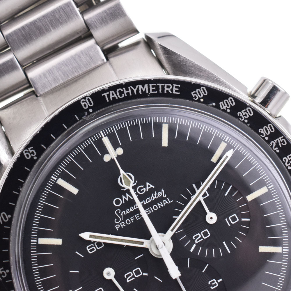 with paper OMEGA Speedmaster Professional ST 145.002﻿2 (Long r) black Dial Hand Winding Men's
 Watch E#144796