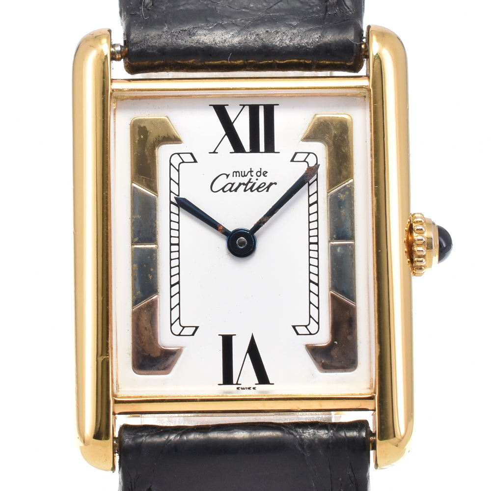 CARTIER Must tank LM W1006254 Trinity dial White/Trinity Dial Quartz Unisex
 Watch E#144797