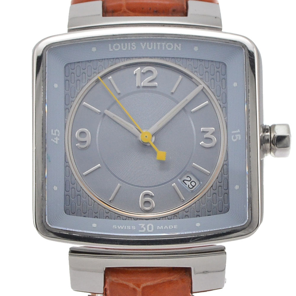 with paper LOUIS VUITTON tambour speedy Q2211 Date blue Dial Quartz Ladies
 Watch K#144800