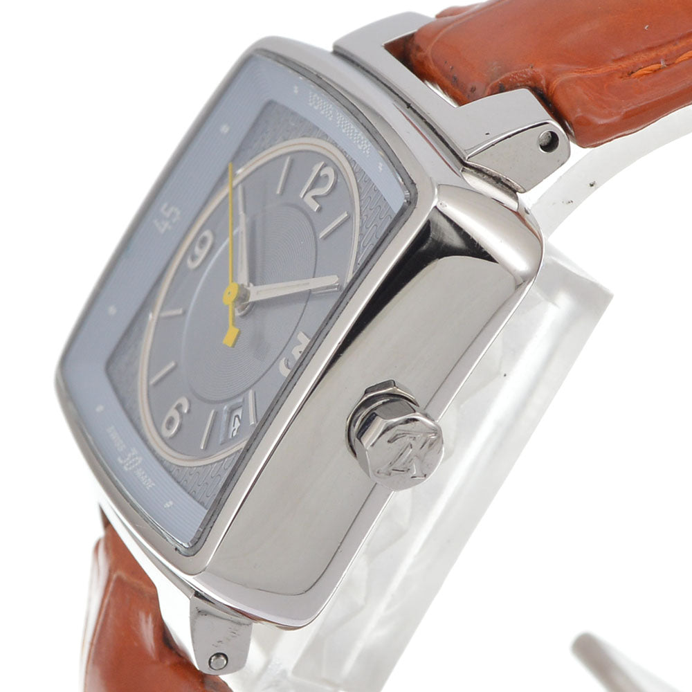 with paper LOUIS VUITTON tambour speedy Q2211 Date blue Dial Quartz Ladies
 Watch □#144800