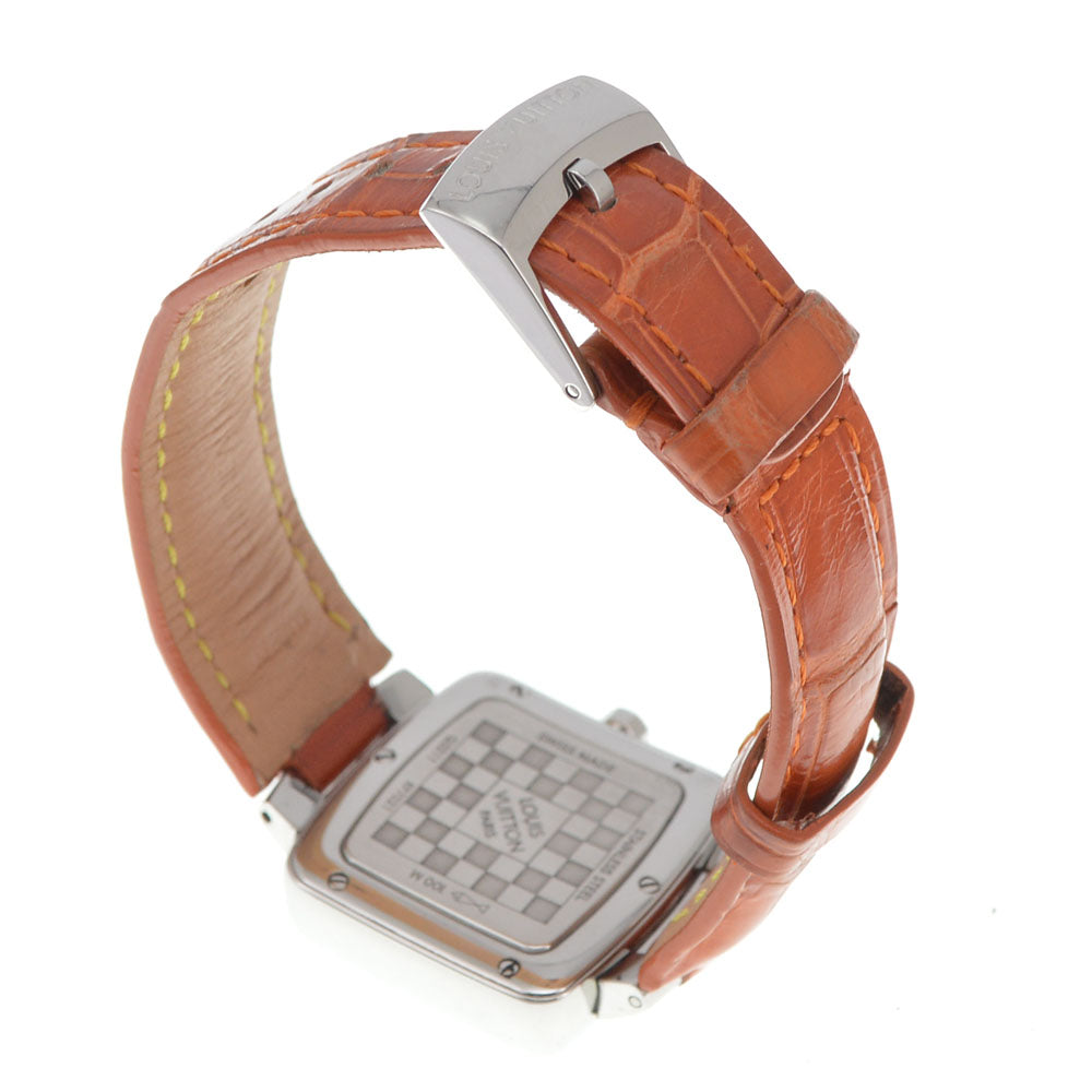 with paper LOUIS VUITTON tambour speedy Q2211 Date blue Dial Quartz Ladies
 Watch □#144800