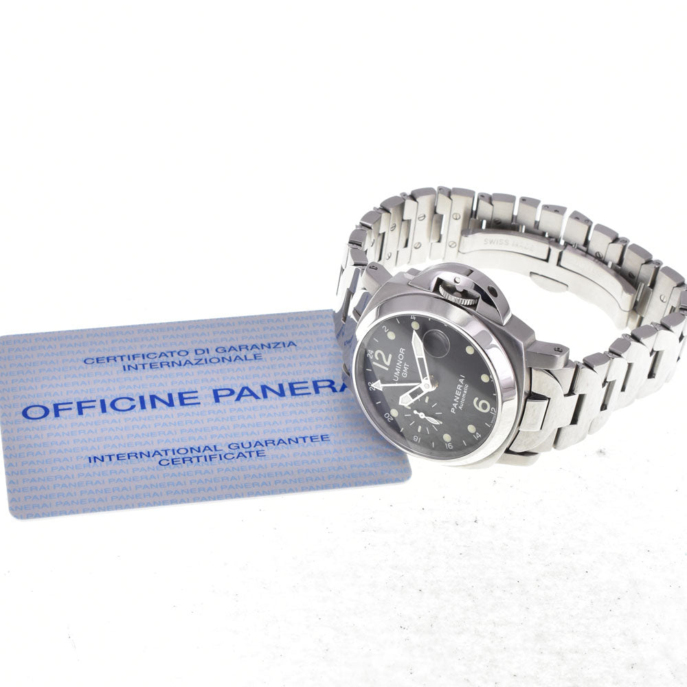 with paper PANERAI Luminor GMT PAM00160 Date Small second black Dial Automatic Men's
 Watch H#144803