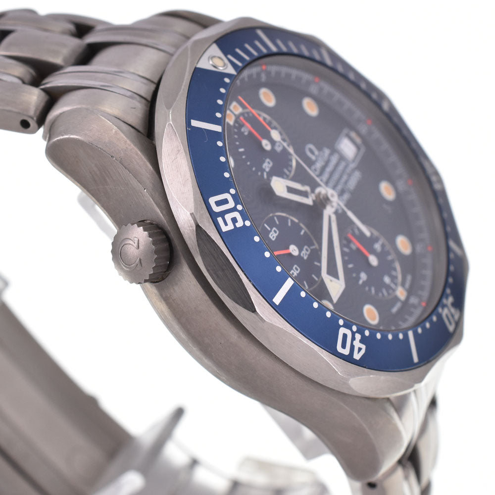 OMEGA Seamaster300m 2298.80 Titanium Chronograph Date blue Dial Automatic Men's
 Watch H#144804