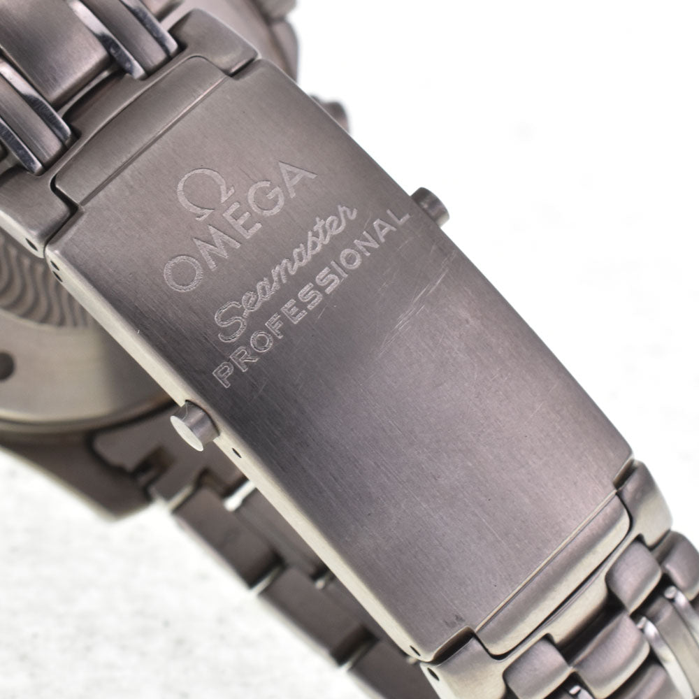 OMEGA Seamaster300m 2298.80 Titanium Chronograph Date blue Dial Automatic Men's
 Watch H#144804