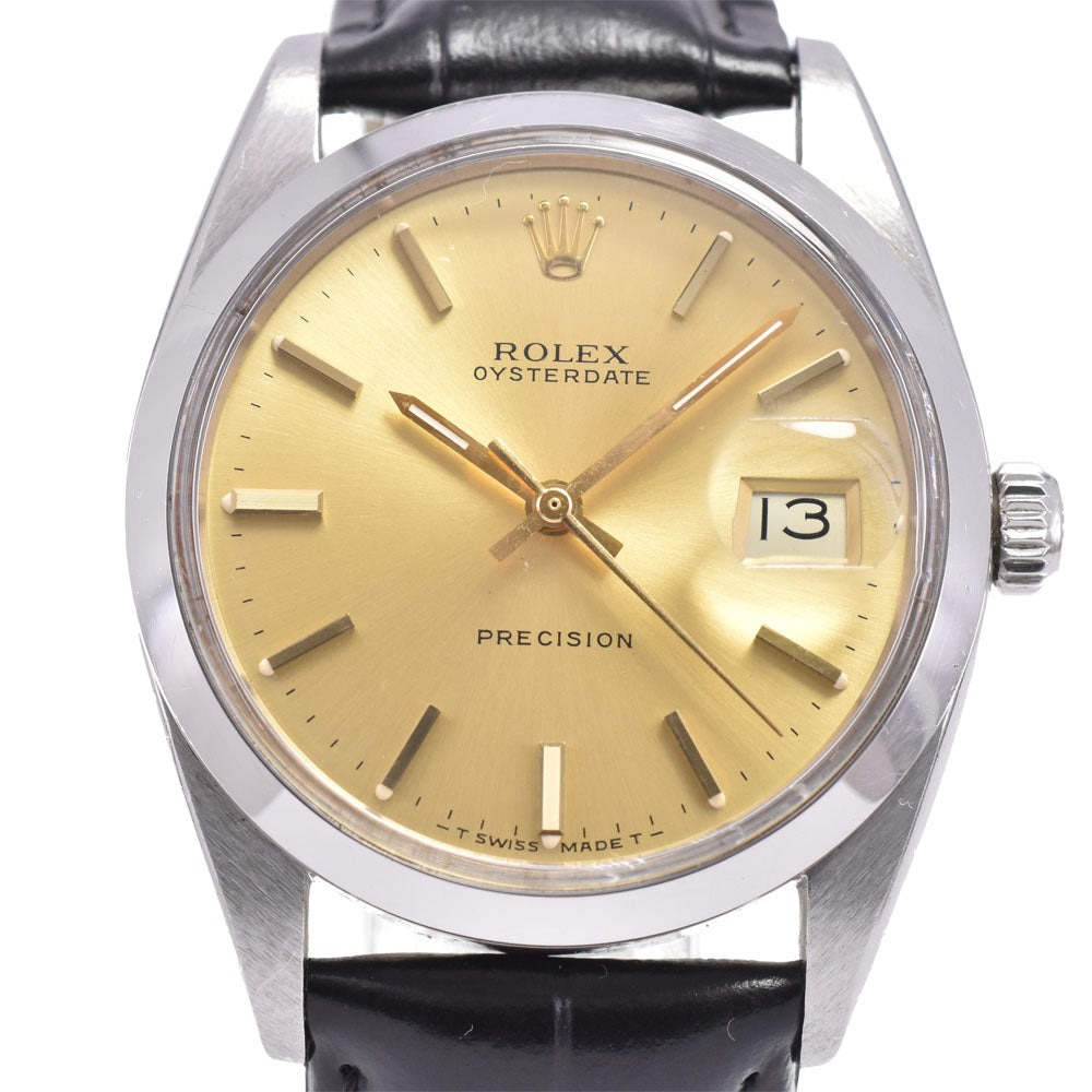 ROLEX Oyster Date Precision 6694 vintage Cal.1210 gold Dial Hand Winding Men's
 Watch E#144811