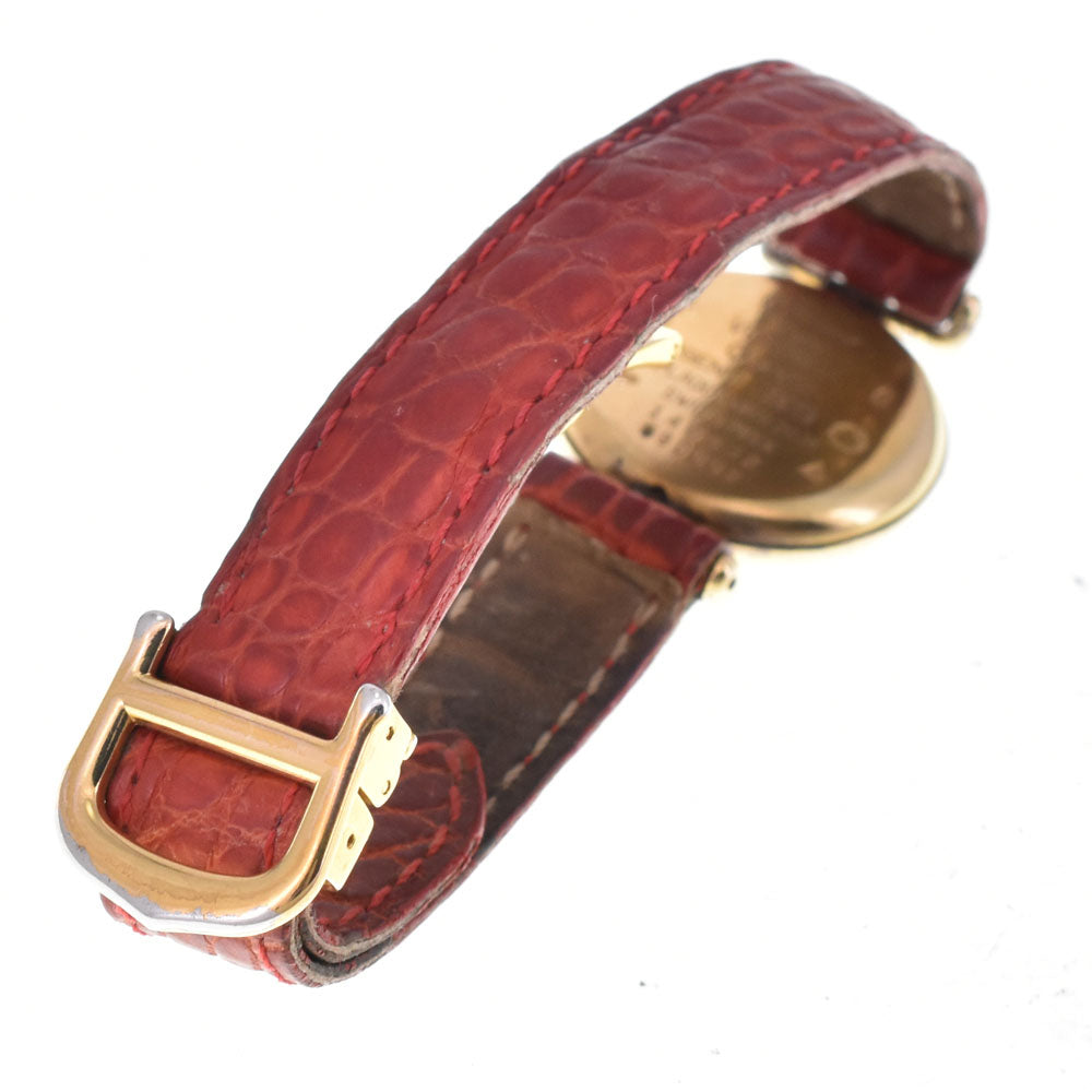 CARTIER Mastocolize SM W1004354 SV925 (Gold Plated) / Leather white Dial Quartz Ladies
 Watch E#144822