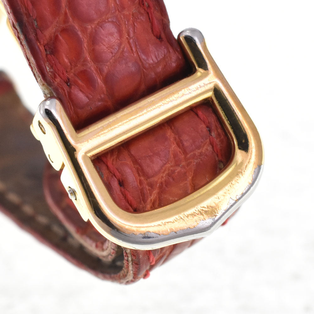 CARTIER Mastocolize SM W1004354 SV925 (Gold Plated) / Leather white Dial Quartz Ladies
 Watch E#144822