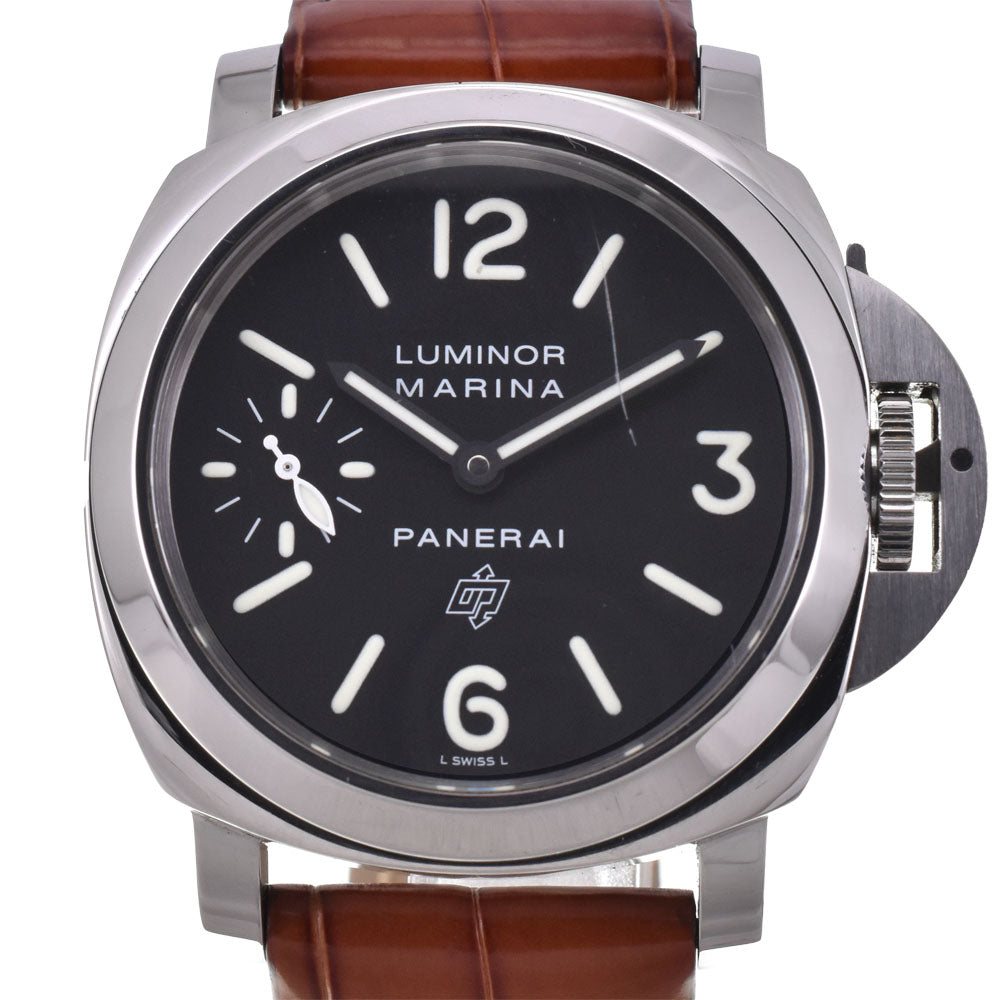 PANERAI Luminor Marina logo PAM00005 black Dial Hand Winding Men's
 Watch H#144823