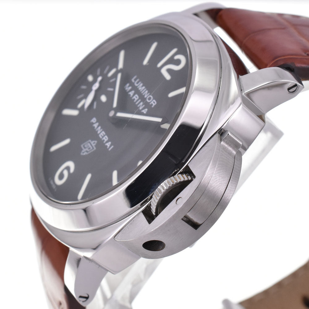 PANERAI Luminor Marina logo PAM00005 black Dial Hand Winding Men's
 Watch H#144823