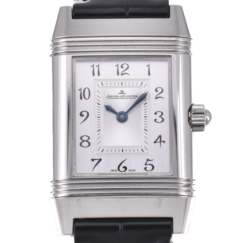 JAEGER-LECOULTRE Reverso Duet 266.8.44/Q2668412 Diamond Bezel Silver Dial Hand Winding Ladies
 Watch E#144824