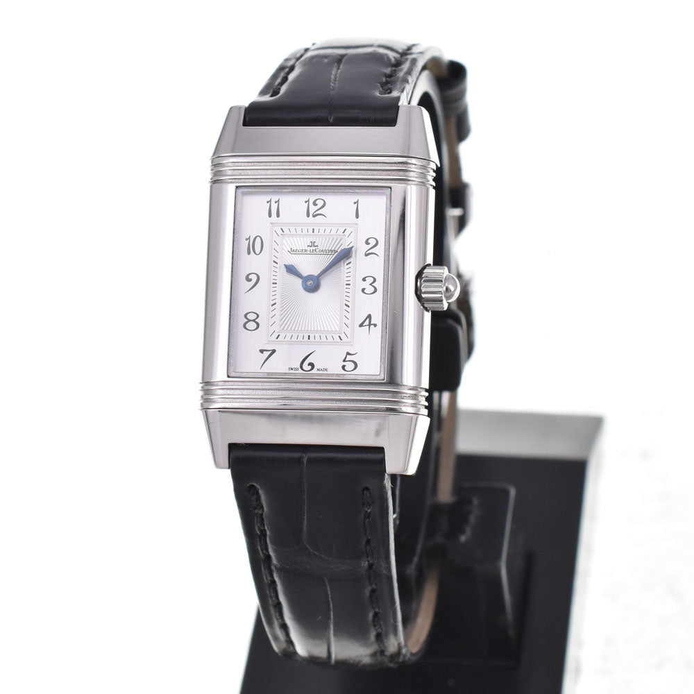 JAEGER-LECOULTRE Reverso Duet 266.8.44/Q2668412 Diamond Bezel Silver Dial Hand Winding Ladies
 Watch E#144824