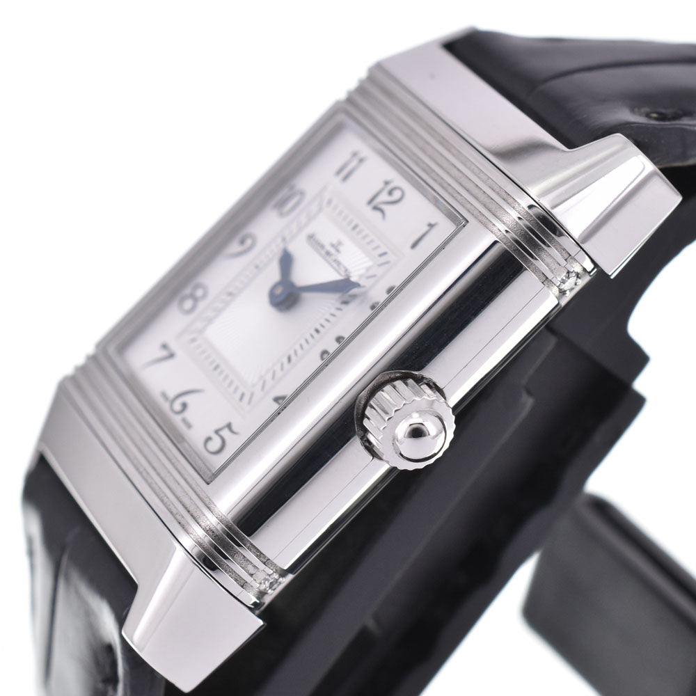 JAEGER-LECOULTRE Reverso Duet 266.8.44/Q2668412 Diamond Bezel Silver Dial Hand Winding Ladies
 Watch E#144824