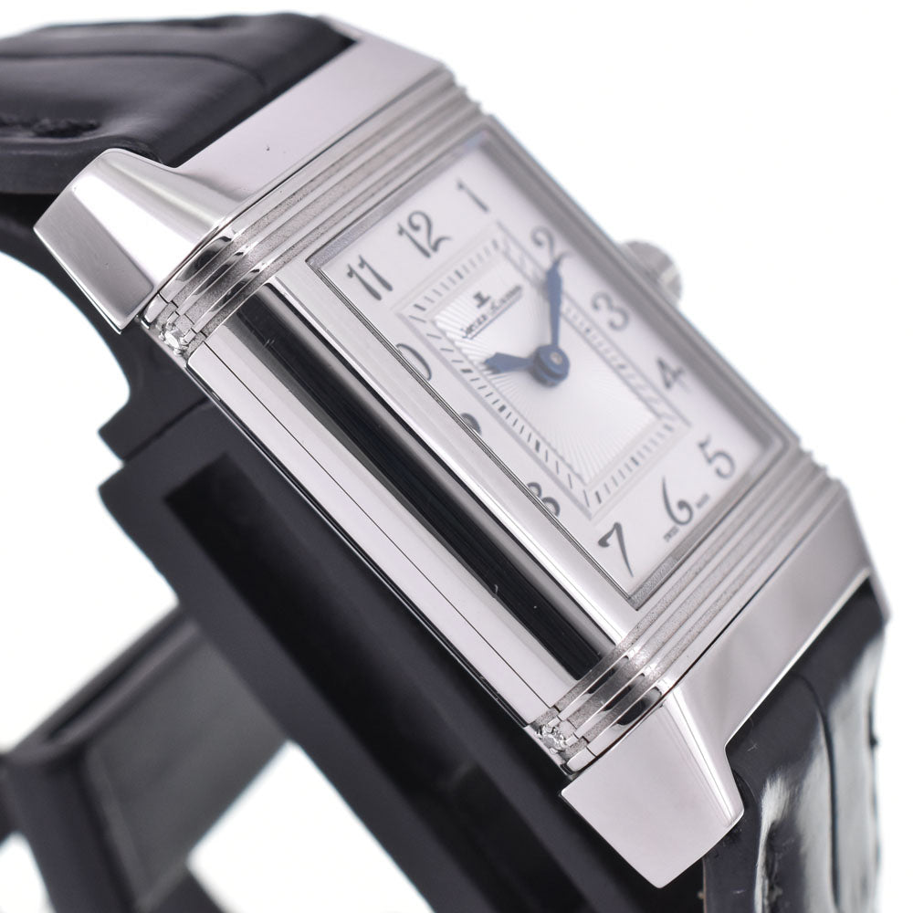 JAEGER-LECOULTRE Reverso Duet 266.8.44/Q2668412 Diamond Bezel Silver Dial Hand Winding Ladies
 Watch E#144824