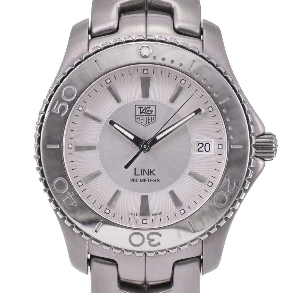 TAG HEUER Link WJ1111-0 Date Silver Dial Quartz Men's
 Watch I#144827