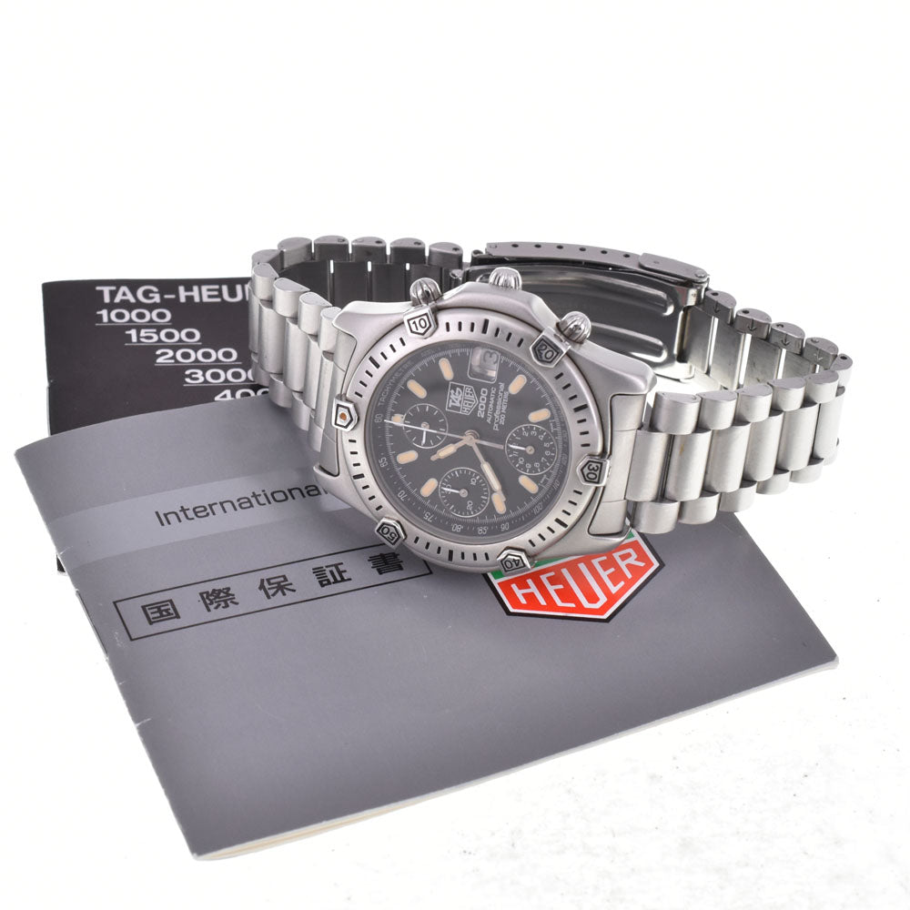 with paper TAG HEUER 2000 series 169.306 Chronograph black Dial Automatic Men's
 Watch E#144829