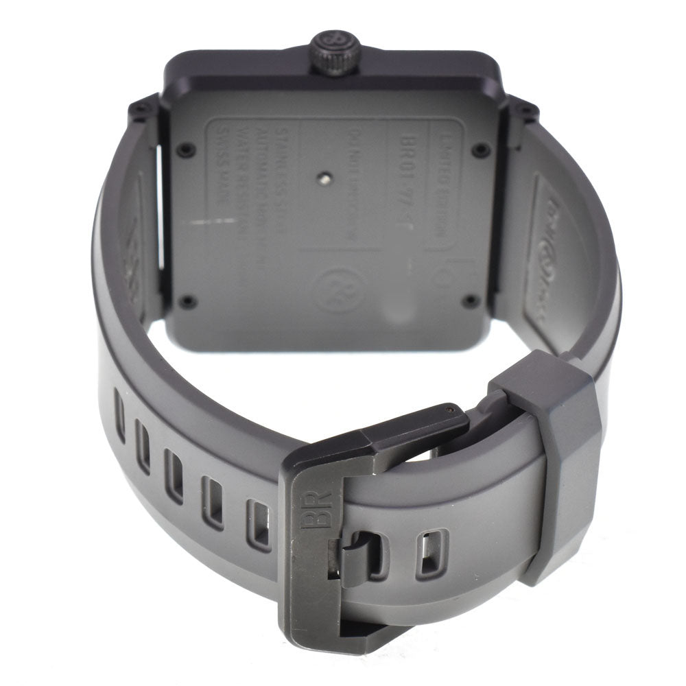 with paper Bell＆Ross command power reserve BR01-97-S Date limited to 500 pieces worldwide gray Dial Automatic Men's
 Watch H#144840