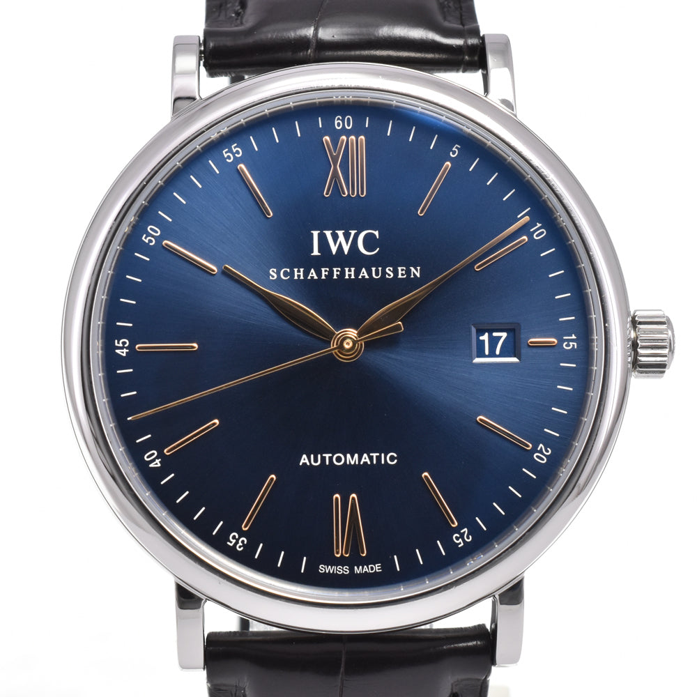 with paper IWC SCHAFFHAUSEN Portofino IW356523 blue Dial Automatic Men's
 Watch G#144843