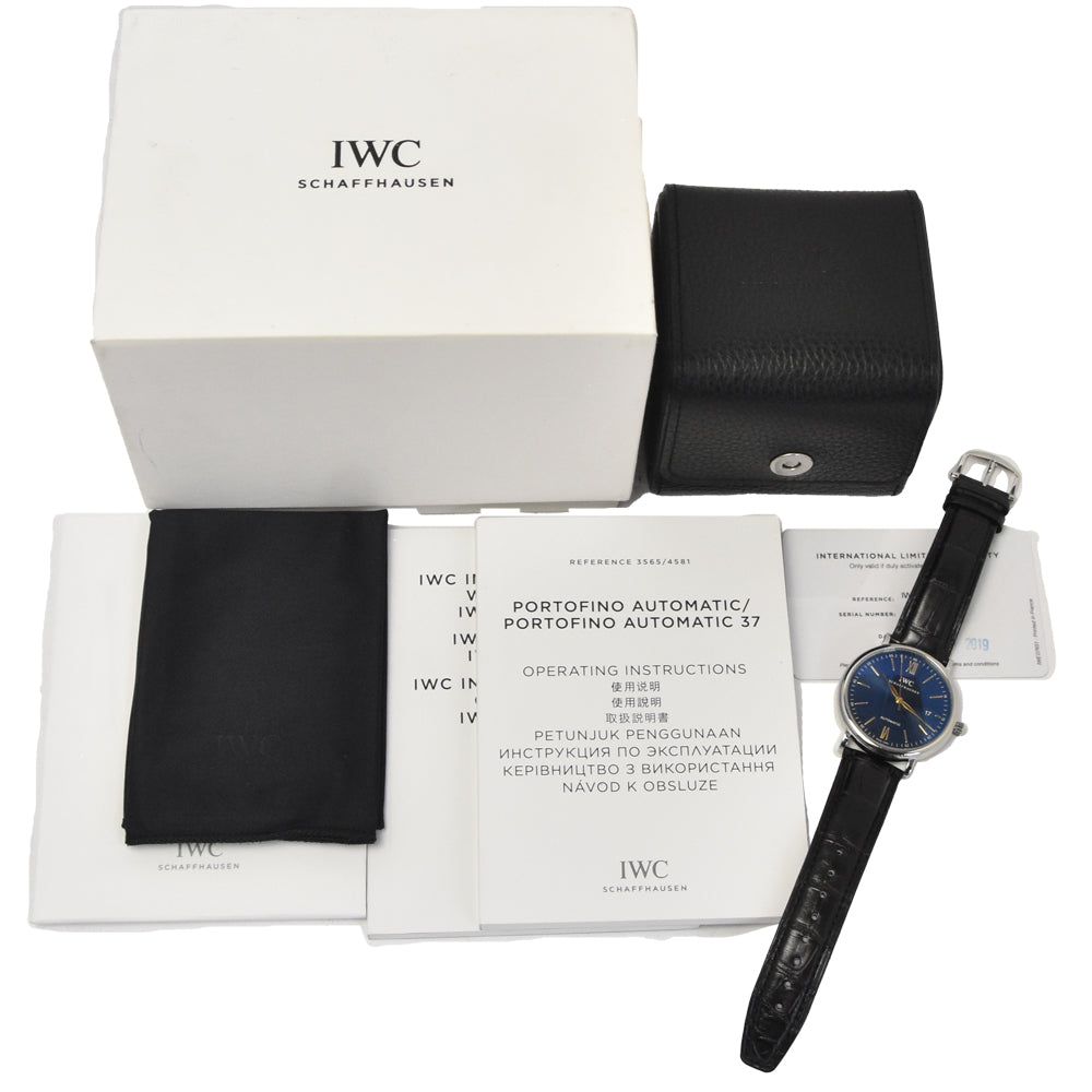 with paper IWC SCHAFFHAUSEN Portofino IW356523 blue Dial Automatic Men's
 Watch G#144843