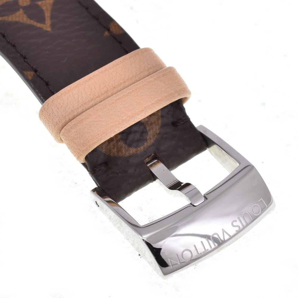 with paper LOUIS VUITTON Tambour QA072 Monogram brown (monogram) Dial Quartz Men's
 Watch H#144845