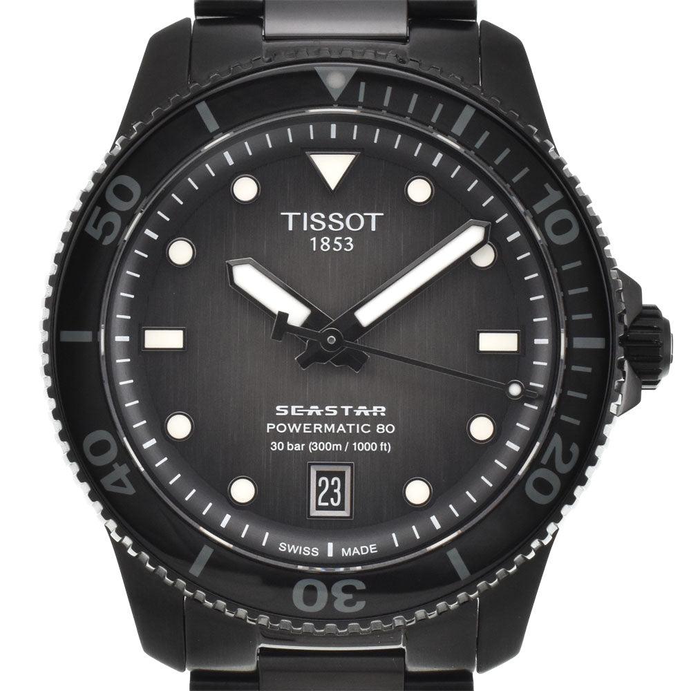 with paper TISSOT Sea star 1000 T120.807.33.051.00 Date black Dial Automatic Men's
 Watch H#144846