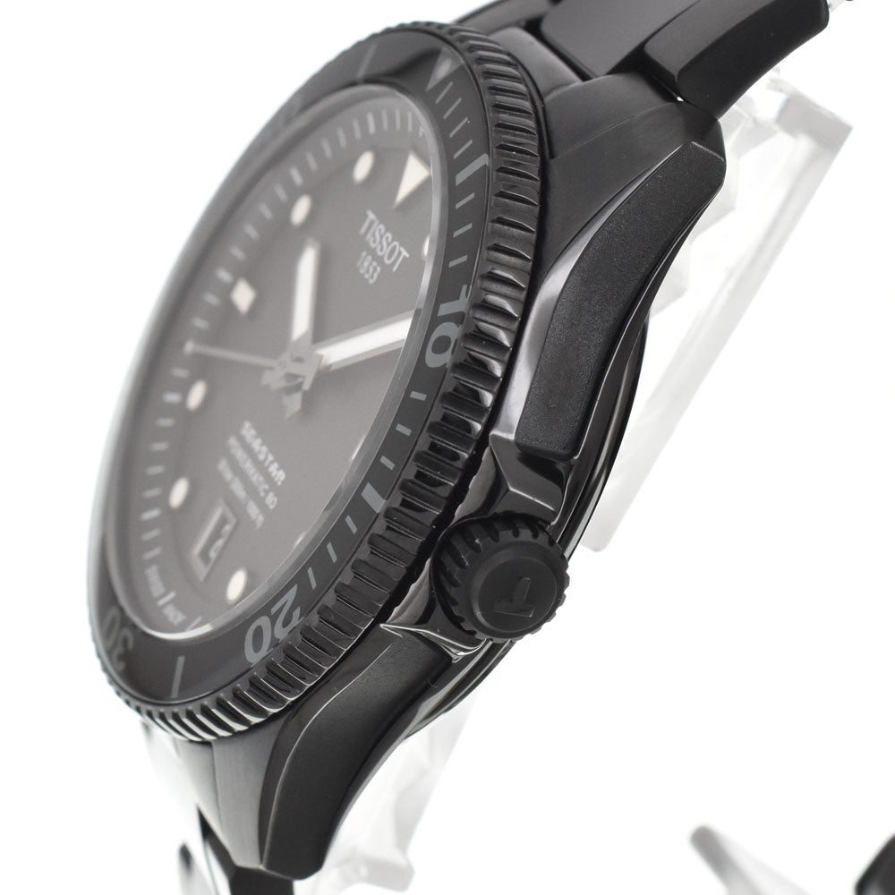 with paper TISSOT Sea star 1000 T120.807.33.051.00 Date black Dial Automatic Men's
 Watch H#144846