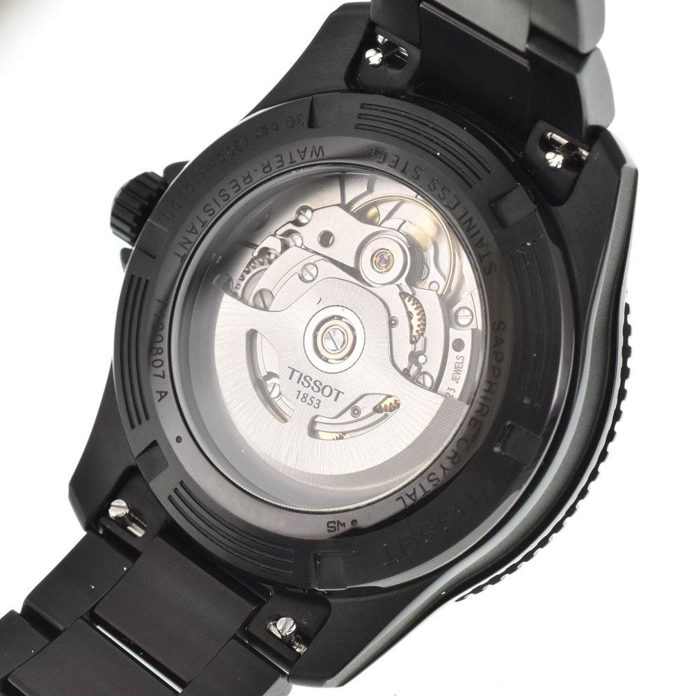 with paper TISSOT Sea star 1000 T120.807.33.051.00 Date black Dial Automatic Men's
 Watch H#144846