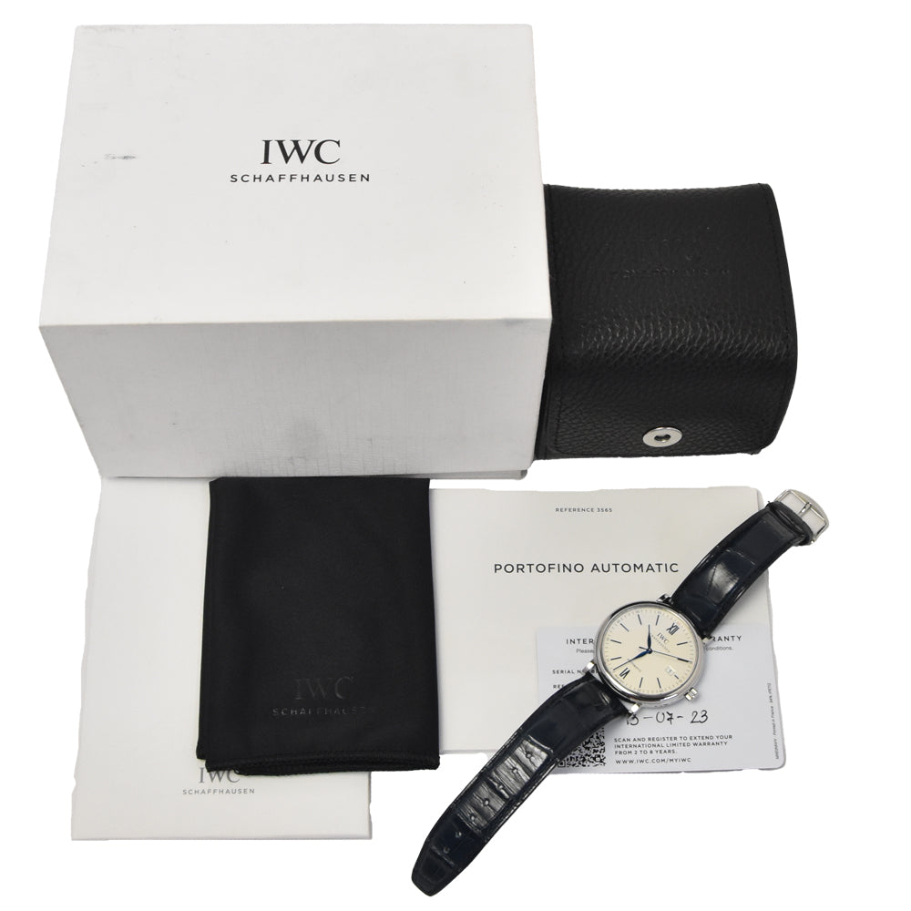 with paper IWC SCHAFFHAUSEN Portofino IW356527 Date Silver Dial Automatic Men's
 Watch H#144850