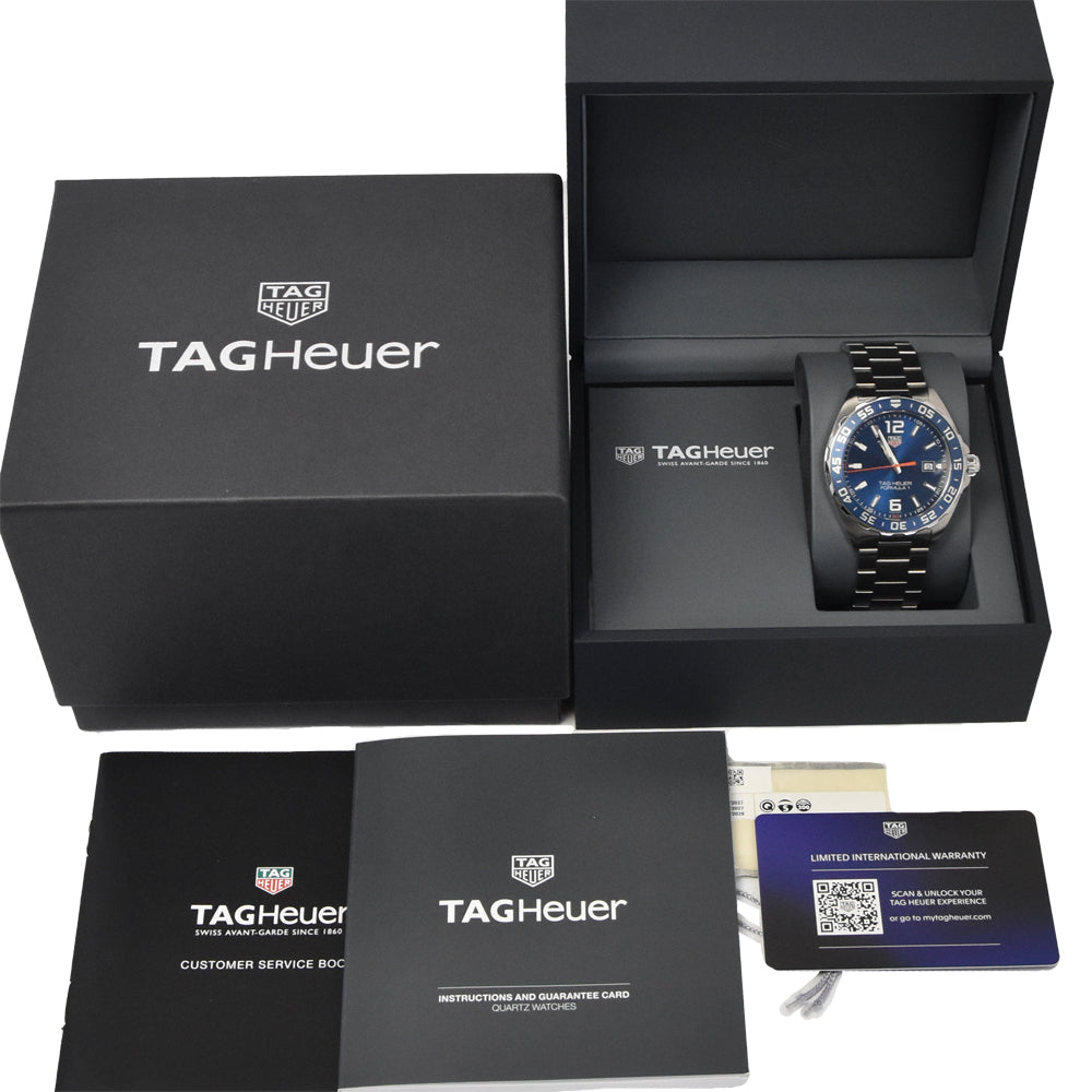 with paper TAG HEUER Formula 1 WAZ1010.BA0842 Date blue Dial Quartz Men's
 Watch G#144851