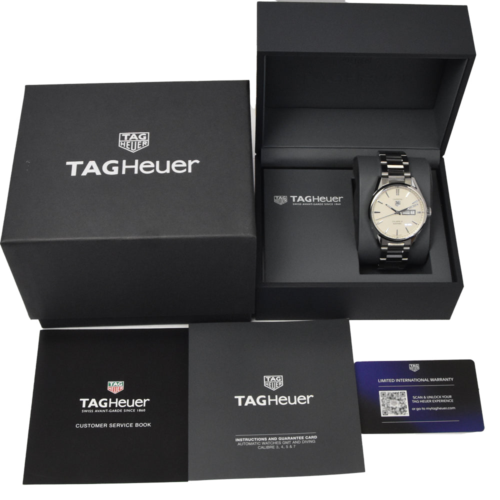 with paper TAG HEUER Carrera WAR201B Caliber 5 Silver Dial Automatic Men's
 Watch G#144853