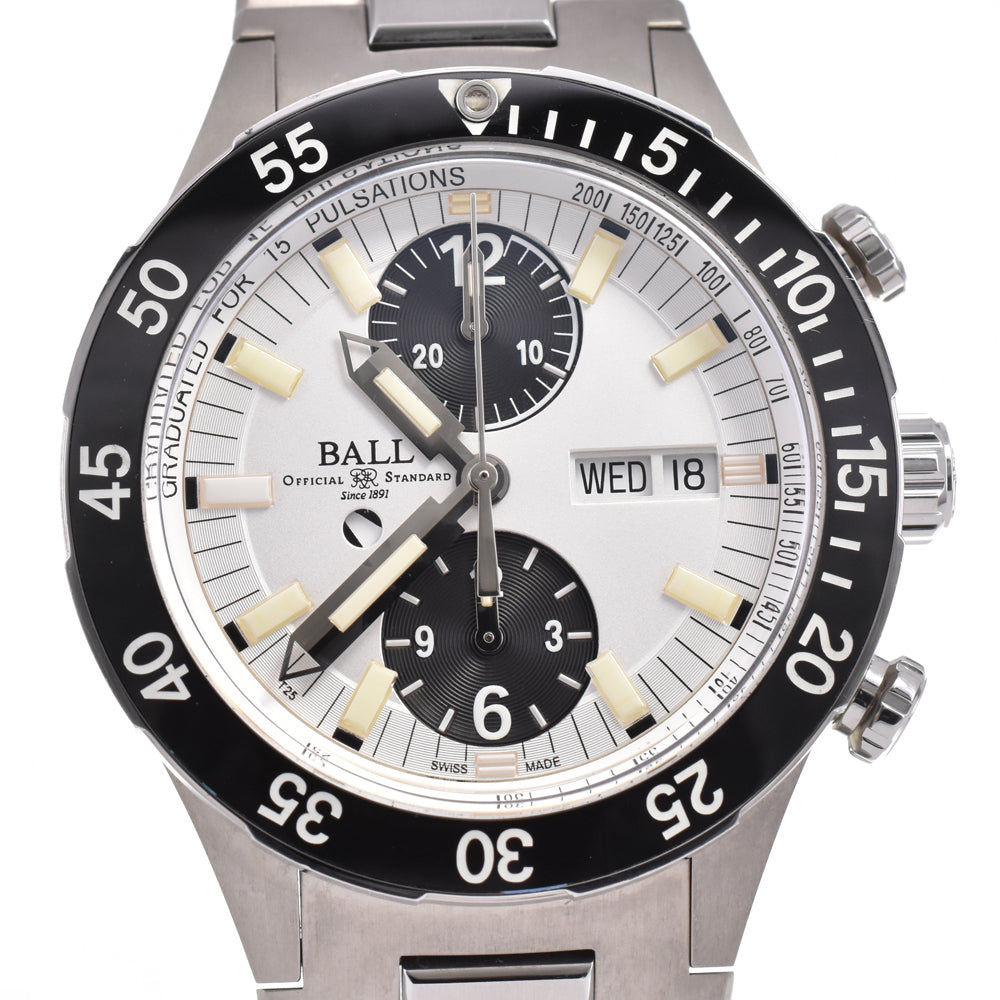 with paper BALLWATCH rescue DC3030C-SJ-WHBK Chronograph white Dial Automatic Men's
 Watch H#144855
