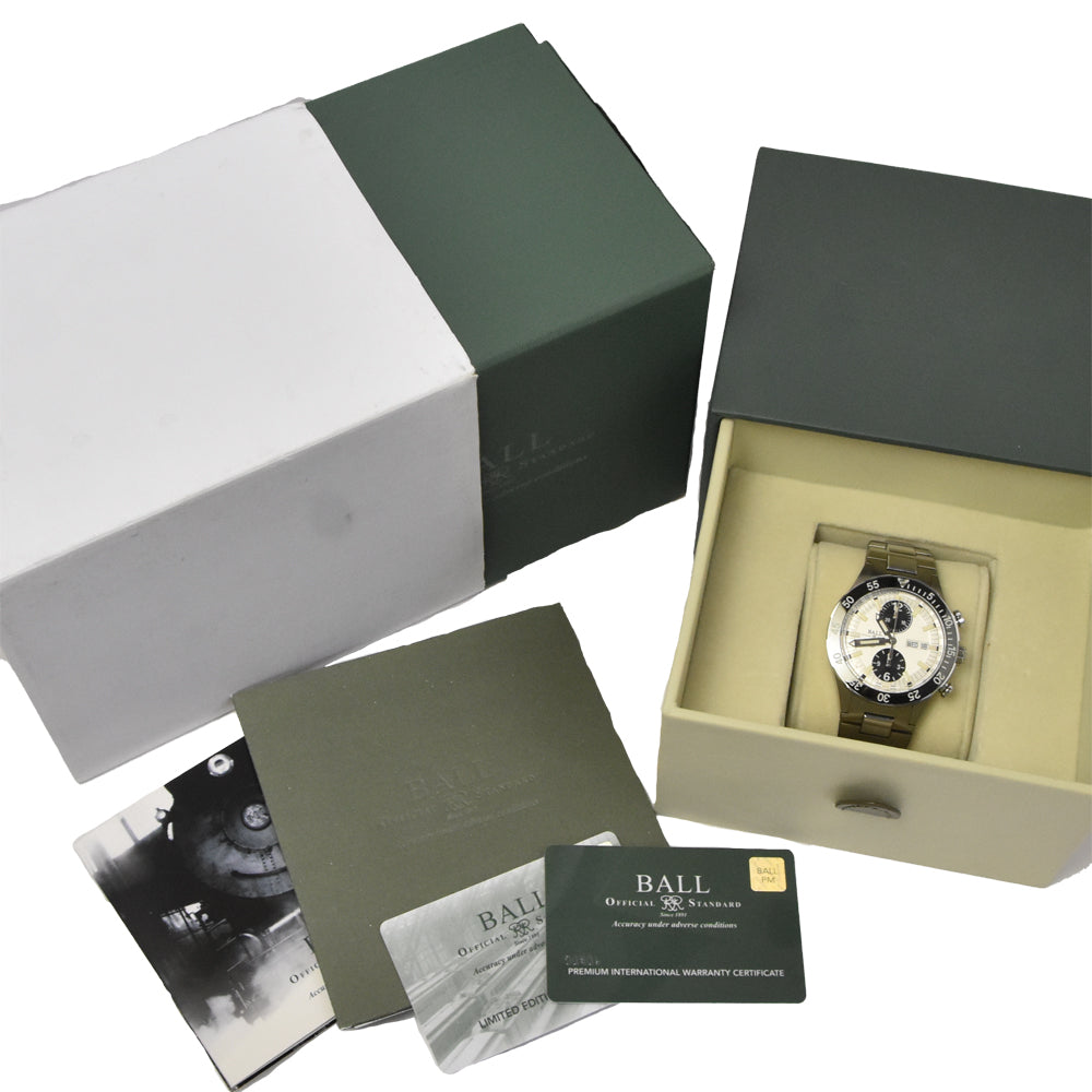 with paper BALLWATCH rescue DC3030C-SJ-WHBK Chronograph white Dial Automatic Men's
 Watch H#144855