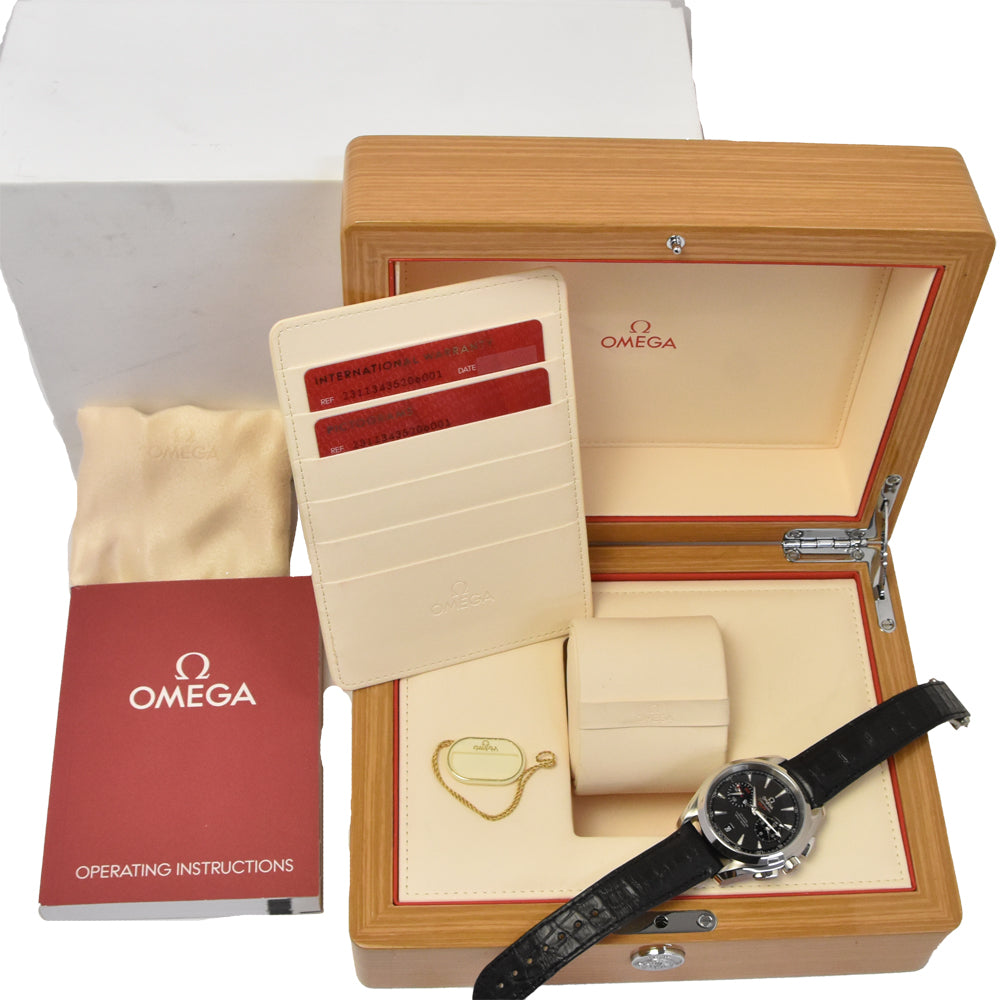 with paper OMEGA Seamaster Aqua Terra GMT 231.13.43.52.06.001 Date CO-AXIAL black Dial Automatic Men's
 Watch G#144858