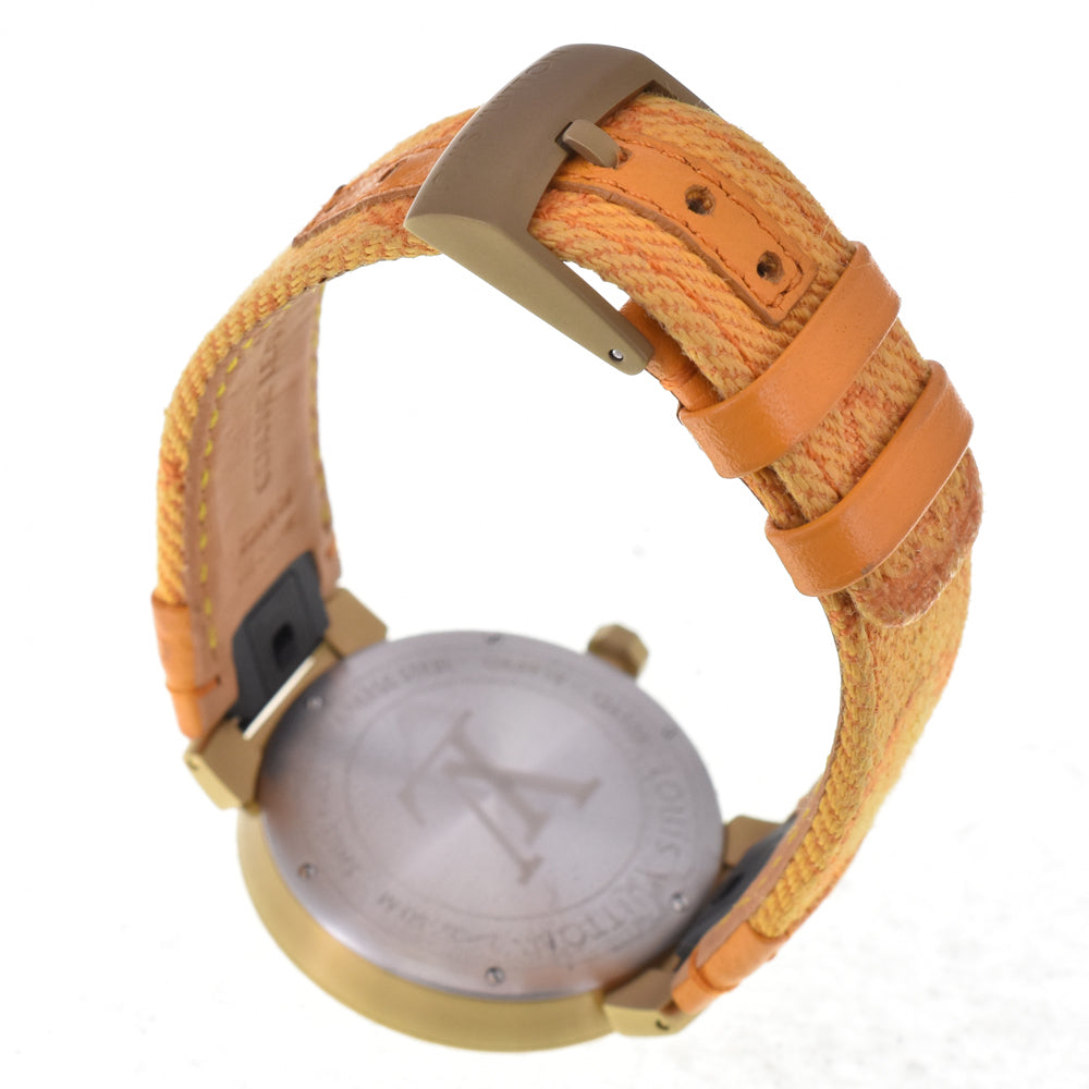 LOUIS VUITTON Tambour QA103 Date Orange Dial Quartz Men's
 Watch H#144860