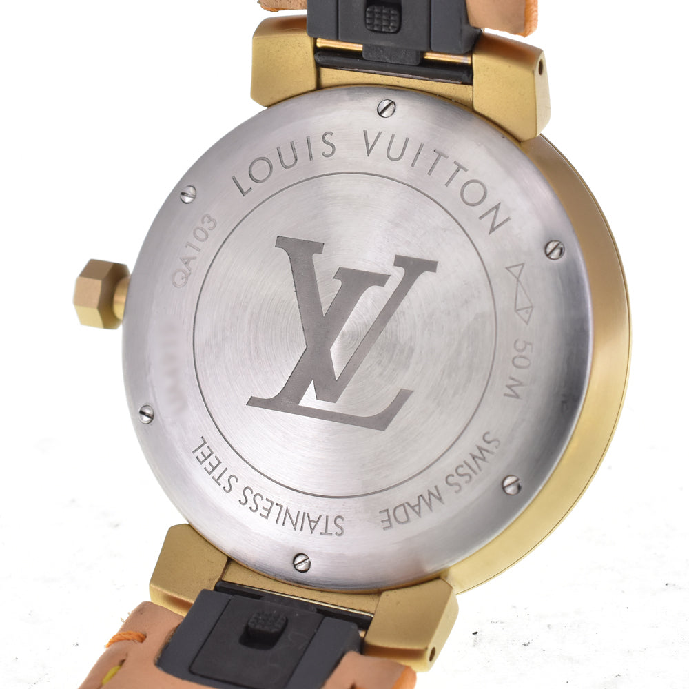 LOUIS VUITTON Tambour QA103 Date Orange Dial Quartz Men's
 Watch H#144860