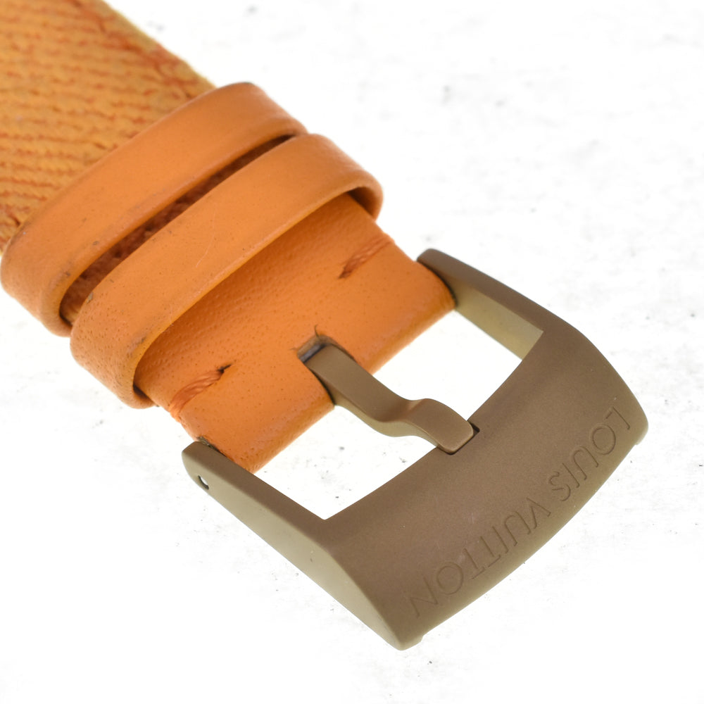 LOUIS VUITTON Tambour QA103 Date Orange Dial Quartz Men's
 Watch H#144860
