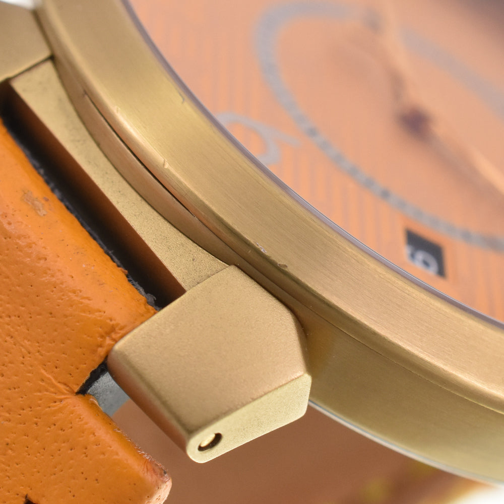 LOUIS VUITTON Tambour QA103 Date Orange Dial Quartz Men's
 Watch H#144860