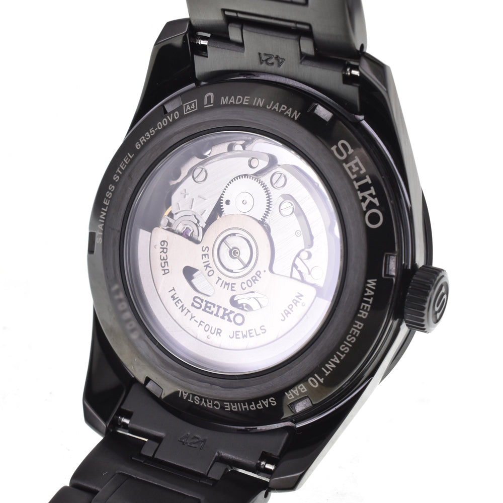 with paper SEIKO Presage SARX091/6R35-00V0 black Dial Automatic Men's
 Watch G#144862